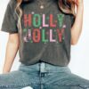 vintage t shirt comfort colors retro holly jolly christmas tee distressed holiday apparel oversized winter t shirt for festive style x0ynp