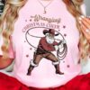 vintage t shirt cowboy santa comfort colors tee unisex holiday graphic shirt for christmas festive apparel qdr53