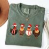 vintage t shirt cute christmas chickens t shirt comfort colors design for farm girls fun holiday apparel dafgd