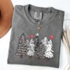 vintage t shirt cute christmas tree design comfort colors t shirt for women casual holiday apparel zxibh