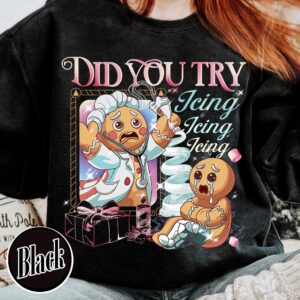 vintage t shirt did you try icing it funny nurse and doctor tee with gingerbread christmas design for health care workers wiyxk