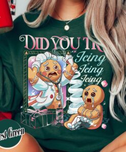 vintage t shirt did you try icing it funny nurse and doctor tee with gingerbread christmas design for health care workers ycxww