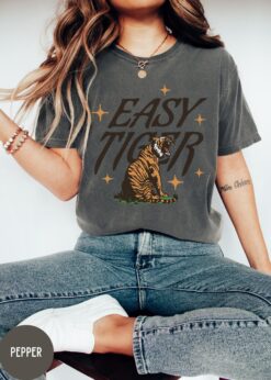 Vintage T Shirt Easy Tiger Graphic Tee Retro Boho Unisex Aesthetic Design Comfortable Colors Indie Style Apparel 12 vintage t shirt easy tiger graphic tee retro boho unisex aesthetic design comfortable colors indie style apparel asn3i