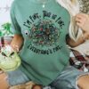 vintage t shirt everything is fine christmas tee with retro design and tangled christmas lights print k7ecz