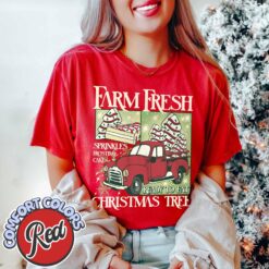 vintage t shirt farm fresh christmas tree design comfort colors with merry christmas theme for women winter wardrobe divvy