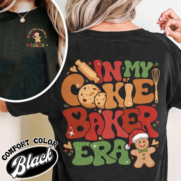 vintage t shirt for christmas cookie bakers and testers with fun design for couples enjoying milk and cookies together htsu2