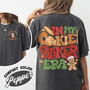 vintage t shirt for christmas cookie bakers and testers with fun design for couples enjoying milk and cookies together rkxyu