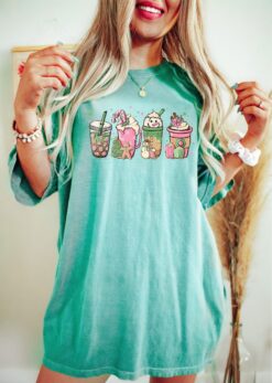 Vintage T Shirt for Coffee Lovers  Retro Christmas Coffee Tee with Gingerbread Design  Comfort Colors Hot Coffee Shirt