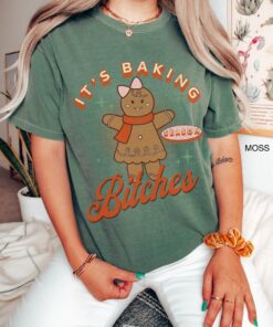 vintage t shirt funny retro christmas baking tee its baking season gingerbread cookies design for christmas baking crew 5xnco