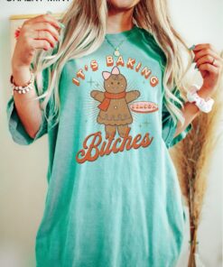 vintage t shirt funny retro christmas baking tee its baking season gingerbread cookies design for christmas baking crew bwpnf