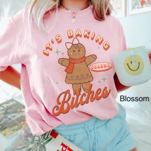 vintage t shirt funny retro christmas baking tee its baking season gingerbread cookies design for christmas baking crew wlwjx