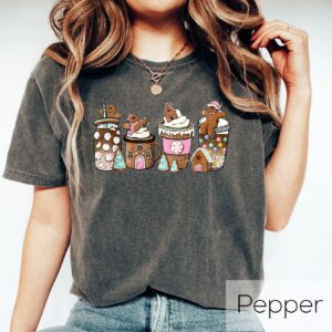 vintage t shirt gingerbread christmas drinks design coffee lover crewneck for holiday cheer and fun xmas celebration z3uza