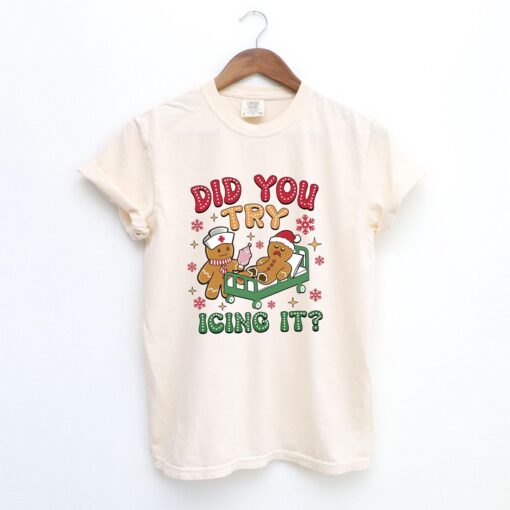 vintage t shirt gingerbread nurse design funny christmas shirt with icing joke for nurses holiday apparel 3fkhx scaled