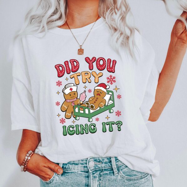 vintage t shirt gingerbread nurse design funny christmas shirt with icing joke for nurses holiday apparel jm2zc scaled