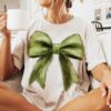 vintage t shirt green fur christmas coquette tee retro design for holiday celebrations and christmas movie lovers iuxed