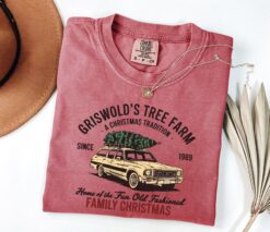 vintage t shirt griswolds tree farm design comfort colors t shirt for women featuring a fun christmas theme 7sp8z