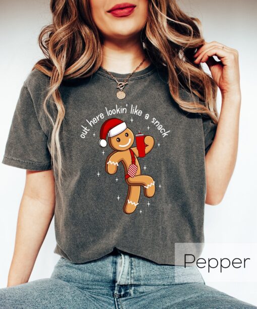 vintage t shirt groovy out there looking like a snack funny christmas design retro style for trendy holiday apparel dnbr2