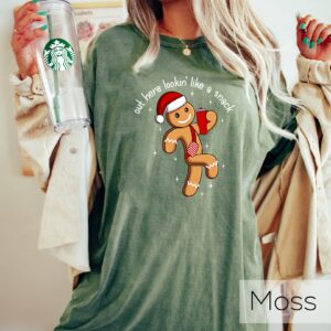 vintage t shirt groovy out there looking like a snack funny christmas design retro style for trendy holiday apparel r0l8d