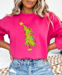 vintage t shirt grumpy christmas tree design funny holiday tee for women whimsical xmas apparel perfect for festive gatherings pstkv