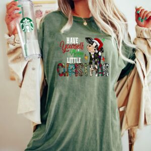 vintage t shirt have yourself merry little christmas design funny cow print western country style for holiday celebrations fknlp scaled