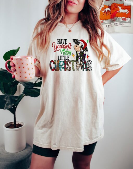 vintage t shirt have yourself merry little christmas design funny cow print western country style for holiday celebrations vovzb scaled