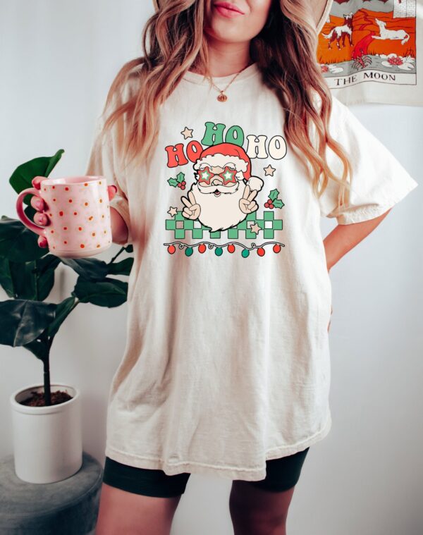 vintage t shirt ho ho ho santa claus tee funny christmas shirt retro style for holiday parties and celebrations ogbka scaled