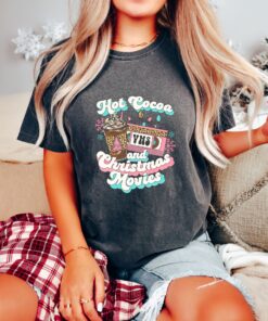 vintage t shirt hot cocoa and christmas movies tee funny christmas shirt cute xmas design for holiday celebrations and new year 2wxoz scaled