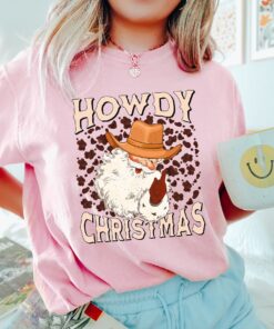 vintage t shirt howdy christmas shirt retro santa design for cowgirl and country western style holiday apparel yfeoq