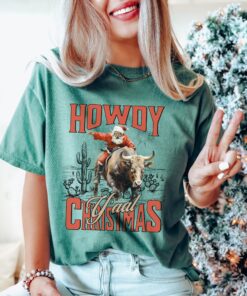 vintage t shirt howdy christmas yall shirt with retro santa design for cowgirl country western style holiday wear 6q6hb