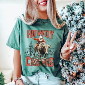 vintage t shirt howdy christmas yall shirt with retro santa design for cowgirl country western style holiday wear 6q6hb