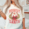 vintage t shirt howdy santa western christmas t shirt oversized retro cowboy design for holiday celebrations phswc