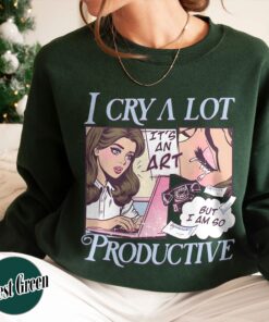 vintage t shirt i cry a lot but i am so productive mental health tee with song lyrics for those embracing lifes challenges kkowt