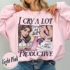 vintage t shirt i cry a lot but i am so productive mental health tee with song lyrics for those embracing lifes challenges wcmaj