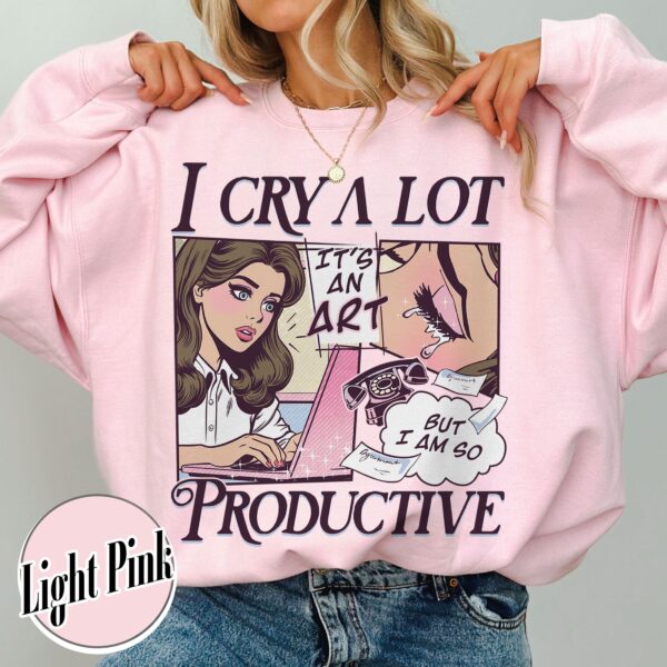 vintage t shirt i cry a lot but i am so productive mental health tee with song lyrics for those embracing lifes challenges wcmaj