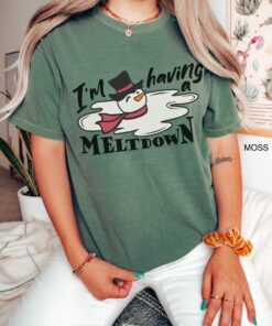 vintage t shirt im having a meltdown snowman funny winter mental health christmas tee for anxiety relief qvfuh