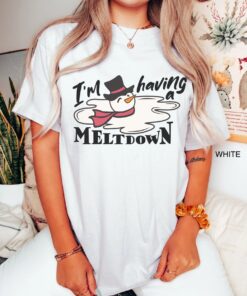 vintage t shirt im having a meltdown snowman tee funny winter mental health t shirt for christmas and anxiety awareness 3y7sw