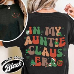 vintage t shirt in my auntie era christmas design comfort colors holiday theme for aunties qnwwo