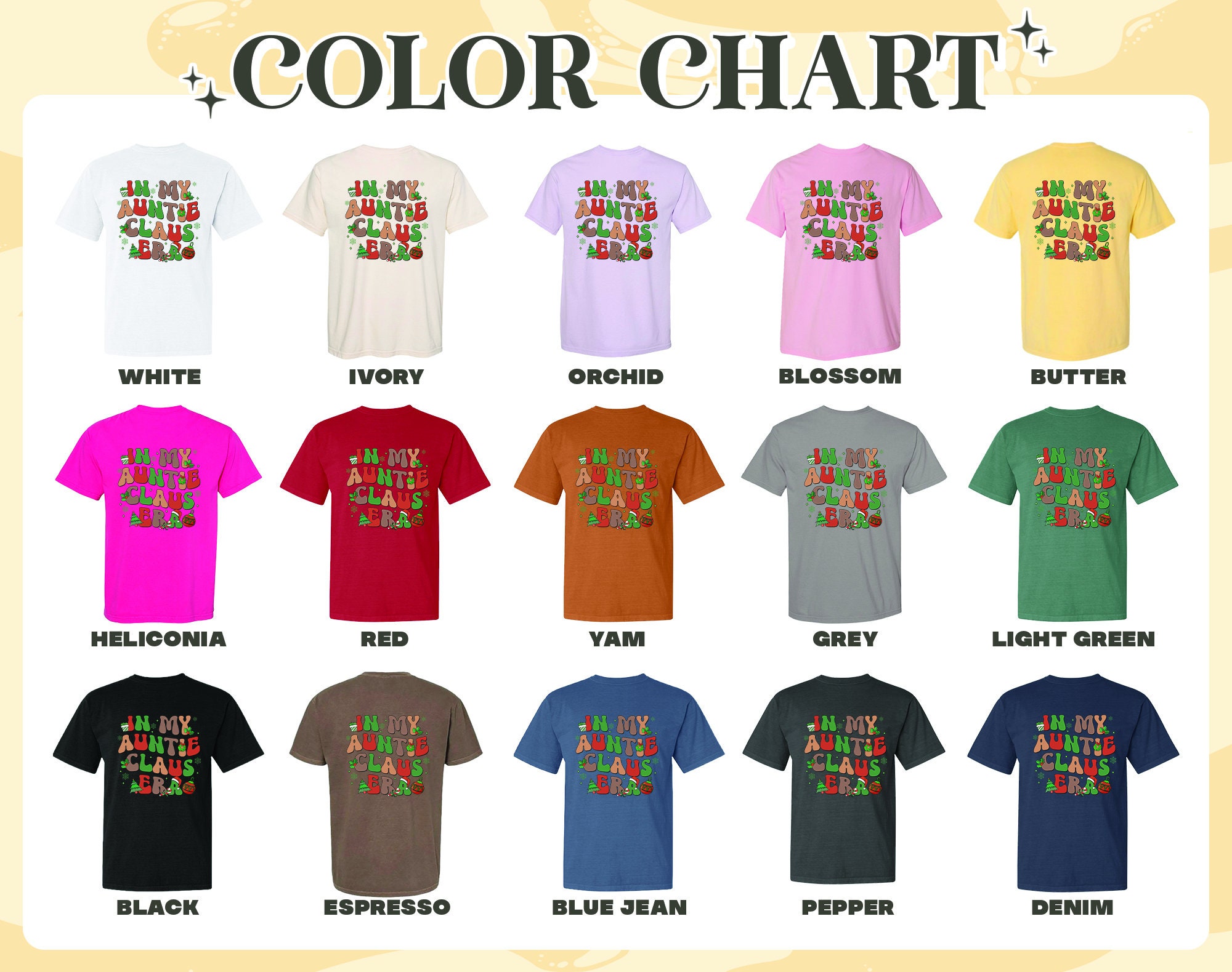 vintage t shirt in my auntie era christmas design comfort colors holiday theme for aunties yvwvs