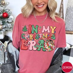 Vintage T Shirt In My Christmas Era Comfort Colors T-Shirt Trendy Holiday Tee for Women with Unique Design