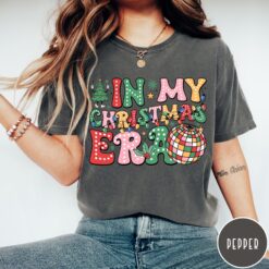 vintage t shirt in my christmas era comfort colors t shirt trendy holiday tee for women with unique design lu6qy