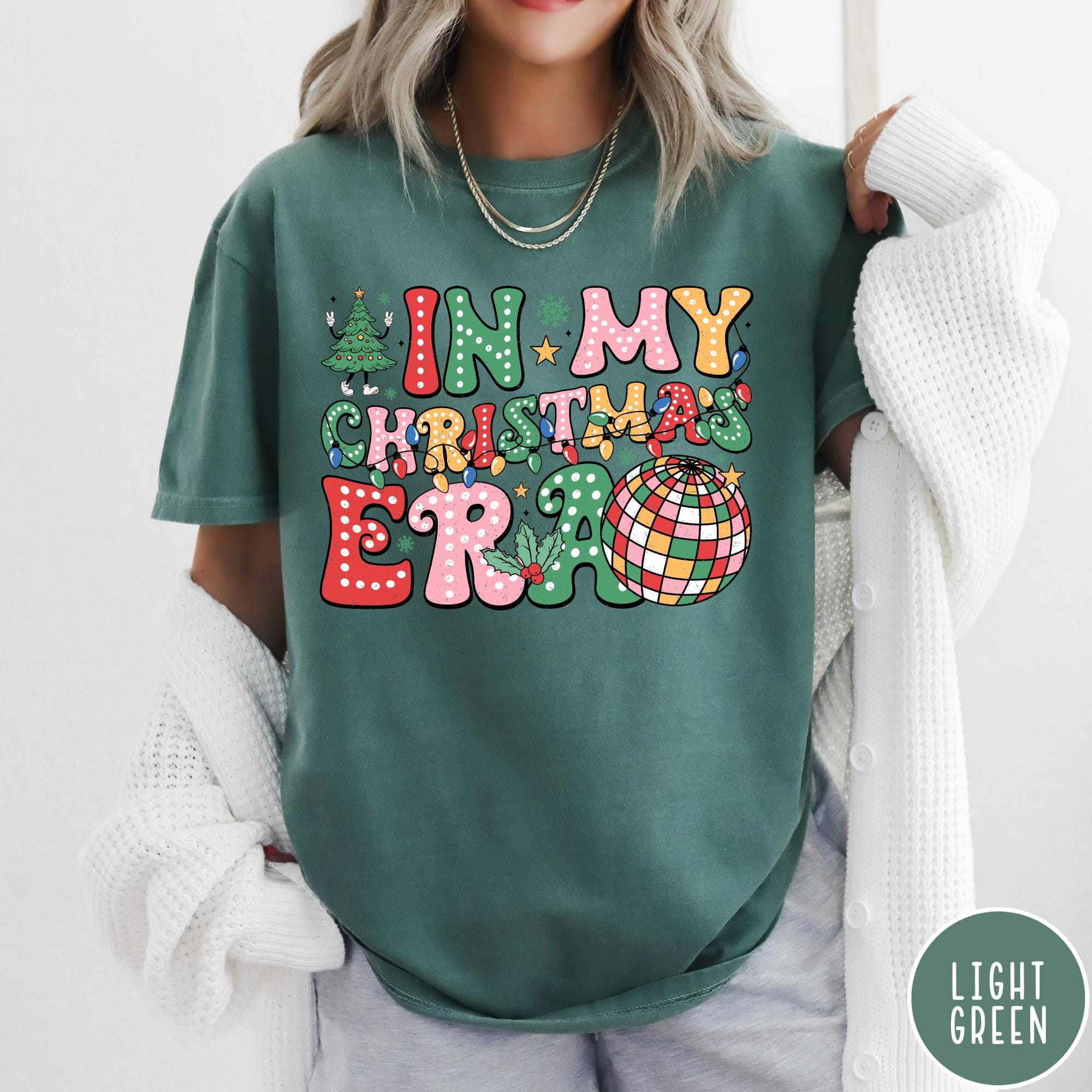 vintage t shirt in my christmas era comfort colors t shirt trendy holiday tee for women with unique design