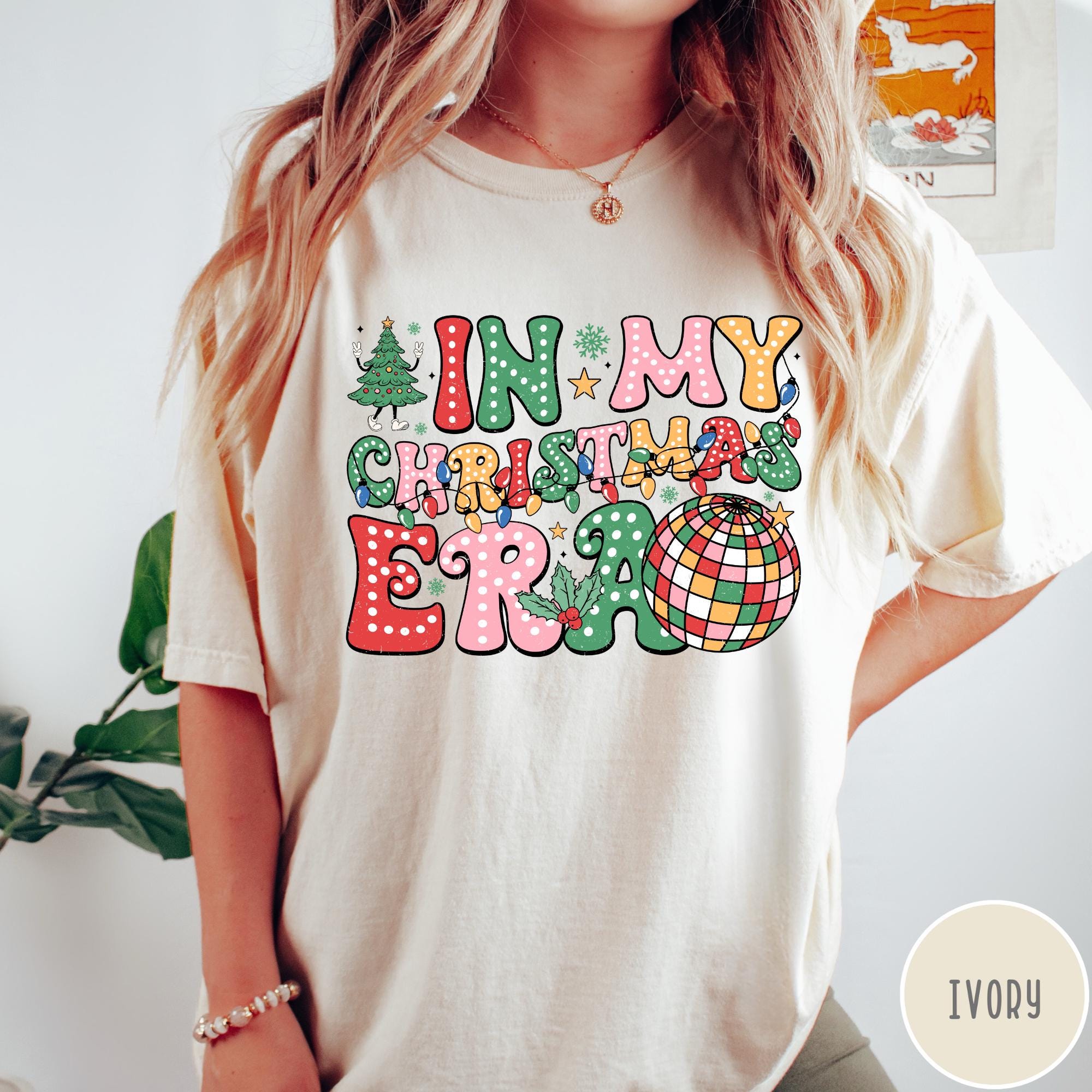 vintage t shirt in my christmas era comfort colors t shirt trendy holiday tee for women with unique design nk3pm