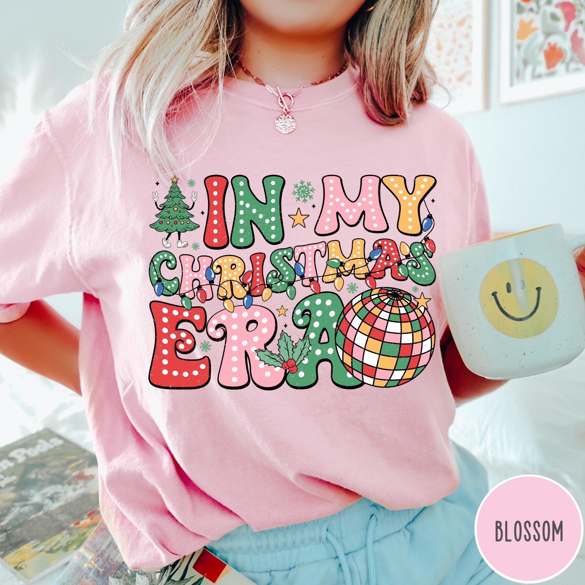 vintage t shirt in my christmas era comfort colors t shirt trendy holiday tee for women with unique design saii4