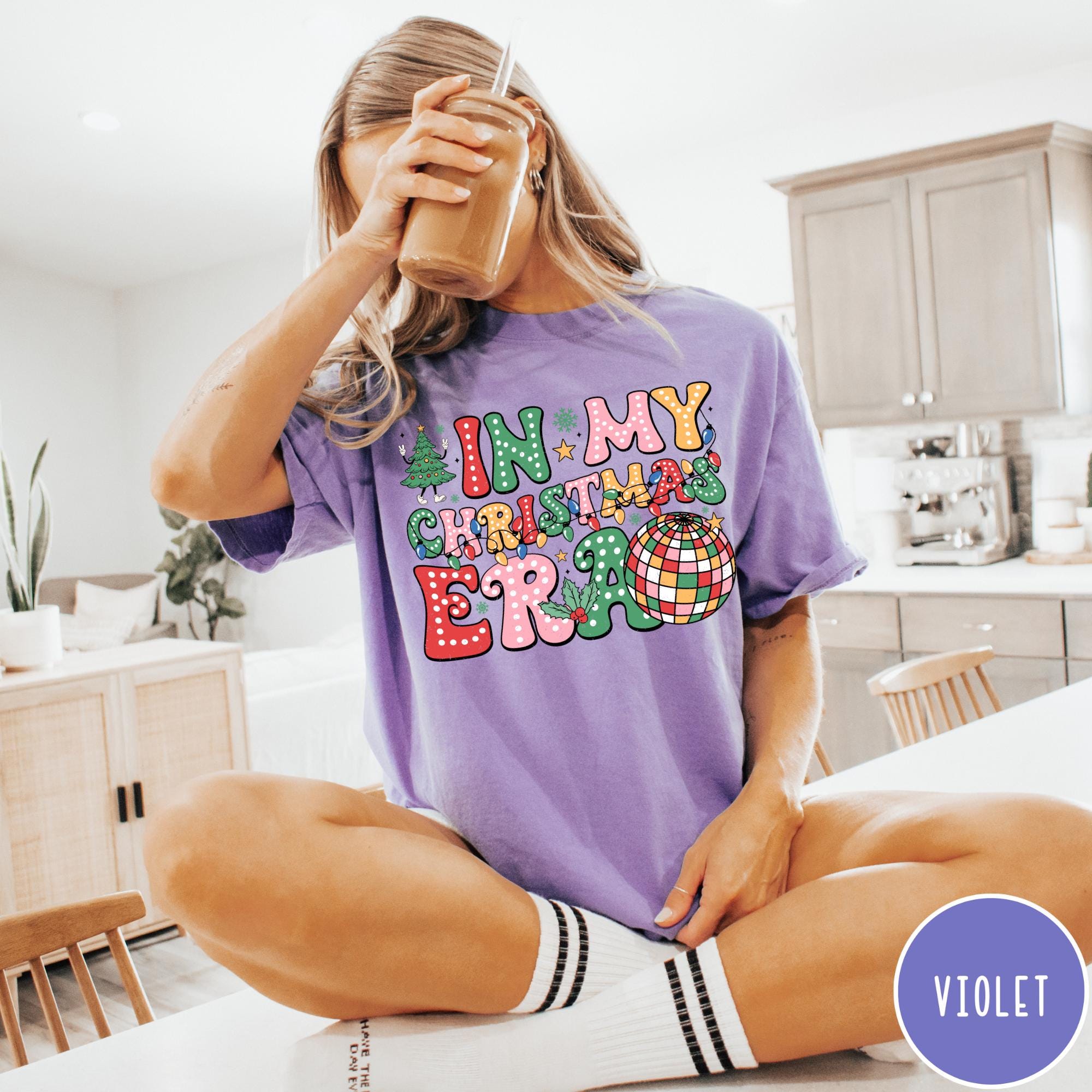 vintage t shirt in my christmas era comfort colors t shirt trendy holiday tee for women with unique design tlfqm