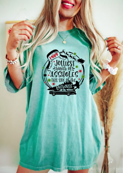 vintage t shirt jolliest bunch of assholes this side of the nuthouse humorous christmas tee for fun holiday celebrations fljgp scaled