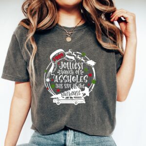 vintage t shirt jolliest bunch of assholes this side of the nuthouse humorous christmas tee for fun holiday celebrations g3e0z scaled