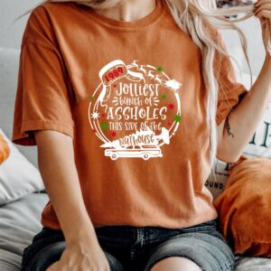 vintage t shirt jolliest bunch of assholes this side of the nuthouse humorous christmas tee for fun holiday celebrations onu8l scaled