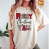 vintage t shirt leopard print merry christmas yall tee with holiday buffalo plaid and cheetah design for women c0fyd