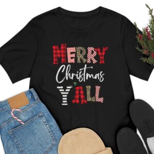 vintage t shirt leopard print merry christmas yall tee with holiday buffalo plaid and cheetah design for women xqeln