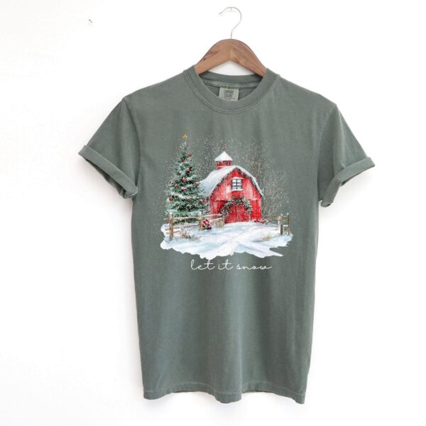 vintage t shirt let it snow farmhouse christmas t shirt rustic winter design for holiday celebrations and festive gatherings 1lax4 scaled